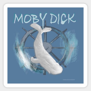 Moby Dick on blue Sticker